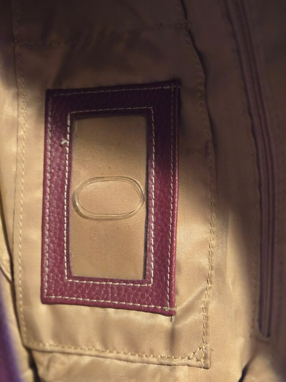 BANDOLINO eggplant coloured leather bag - Picture 7 of 12